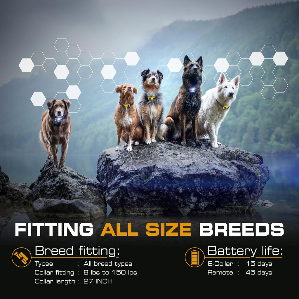 Ultra K9 Dog Training Collar with Remote, Shock Collar for Dogs