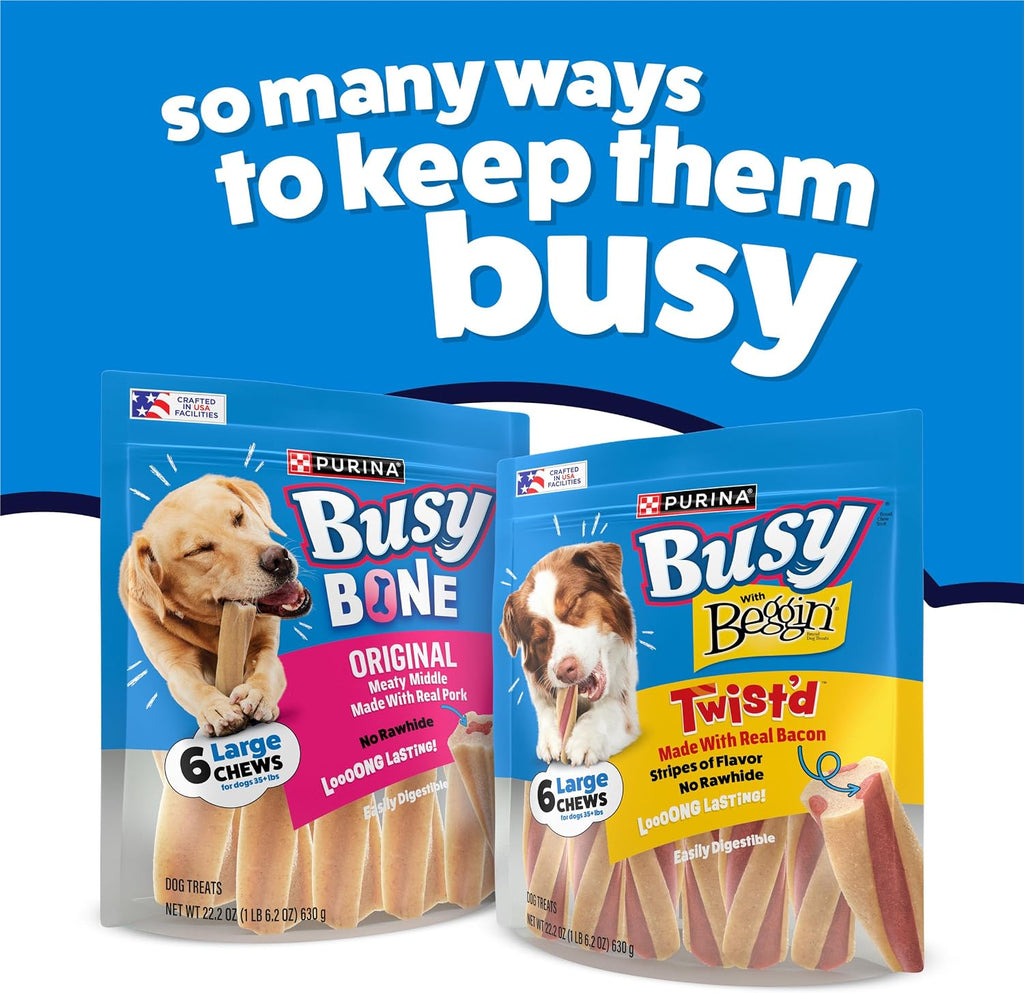 with Beggin Twisted Dog Treats, with Real Bacon, 10 Ct Pouch