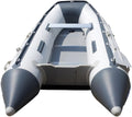 Newport 8Ft 10In Dana Inflatable Sport Tender Dinghy Boat - 3 Person - 10 Horsepower - USCG Rated, White/Gray