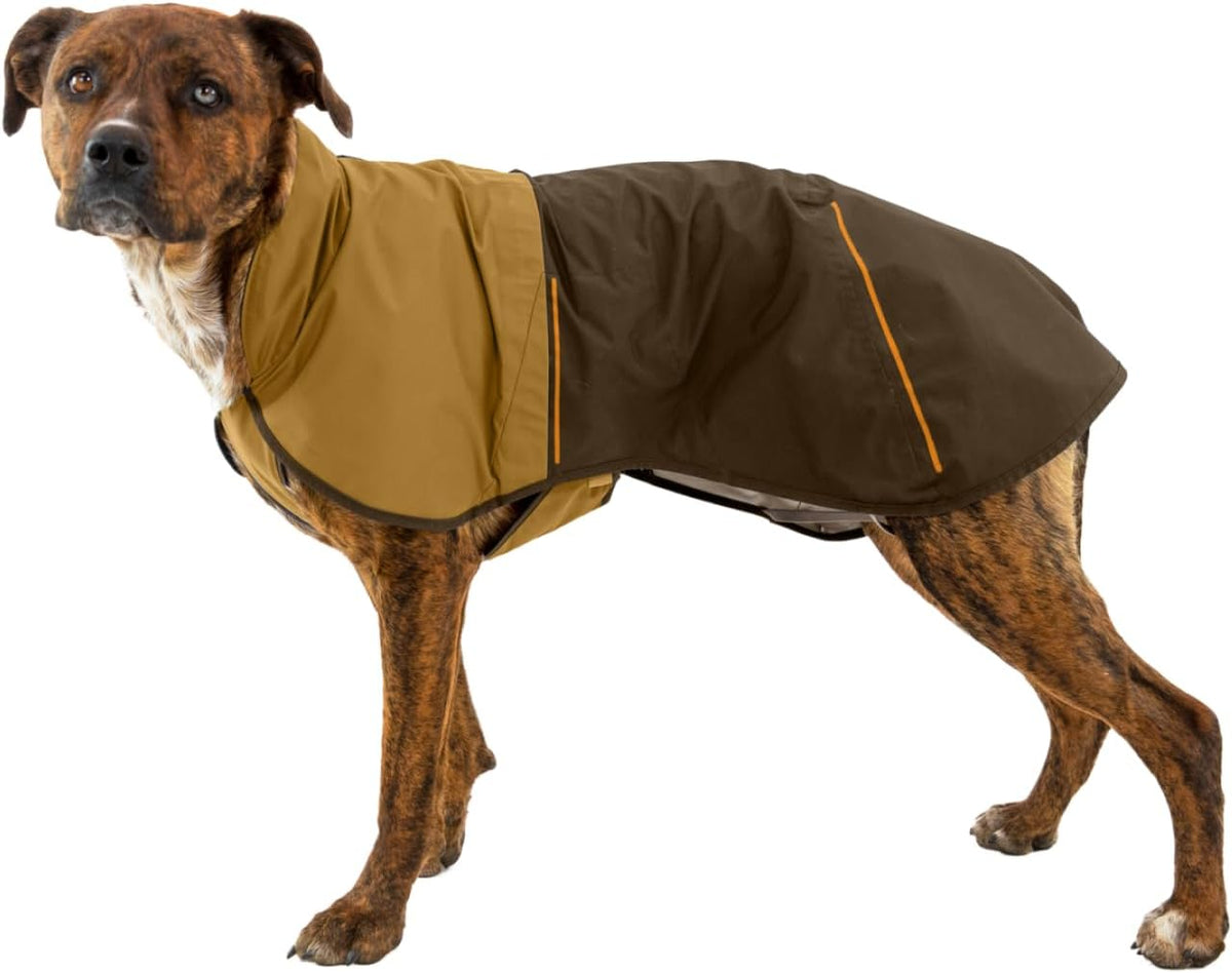 , Sun Shower Dog Raincoat, Earth Brown, Large