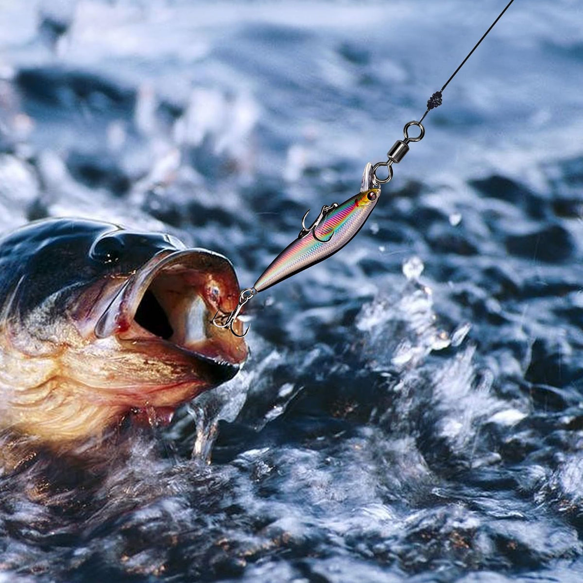 Fishing Swivels Rolling Barrel Swivels High Strength Stainless Steel Rolling Swivels Fishing Hook Line Connector Tackle Accessories