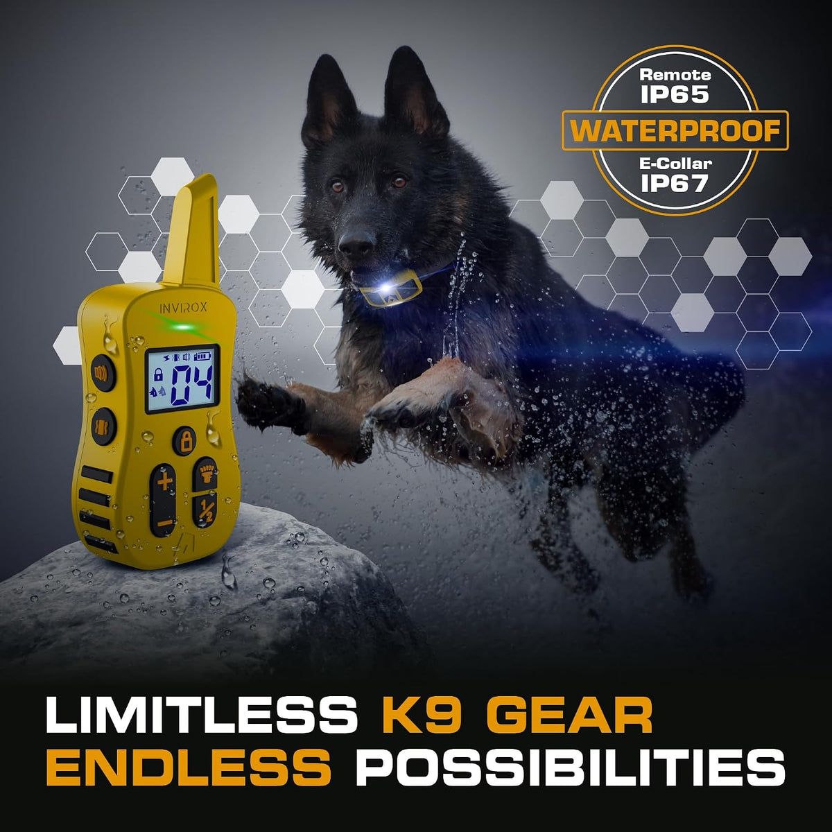 Ultra K9 Dog Training Collar with Remote, Shock Collar for Dogs