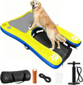 60" X40” Dog Boat Ramp for Large Dogs up to 240 Lbs, Inflatable Floating Dock Platform with Anti-Slip Safe & Easy Water Access, Dog Water Ramp Floats for Boat, Inground Pool, Lake