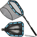 Floating Fishing Net with Magnetic Release, Foldable Landing Net for Kayak Boat Shore Fishing