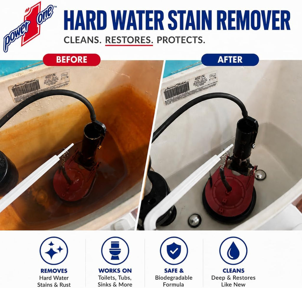Boat Hull Cleaner for Fiberglass Boats 1 Gallon - Hard Water Stain Remover, Rust Removal Liquid, Calcium Remover, Gel Coat Cleaner, Marine Hull Cleaning Solution for Fiberglass and Waterline Stains