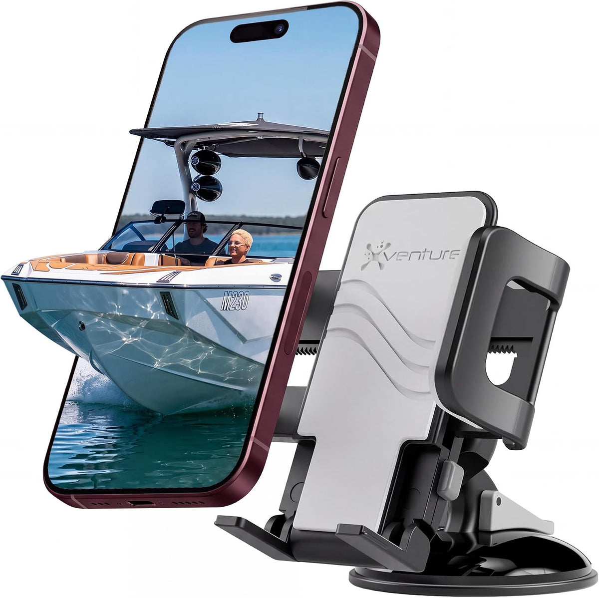 Xventure Griplox Waterproof Phone Mount, Boats Phone Holder for Kayak