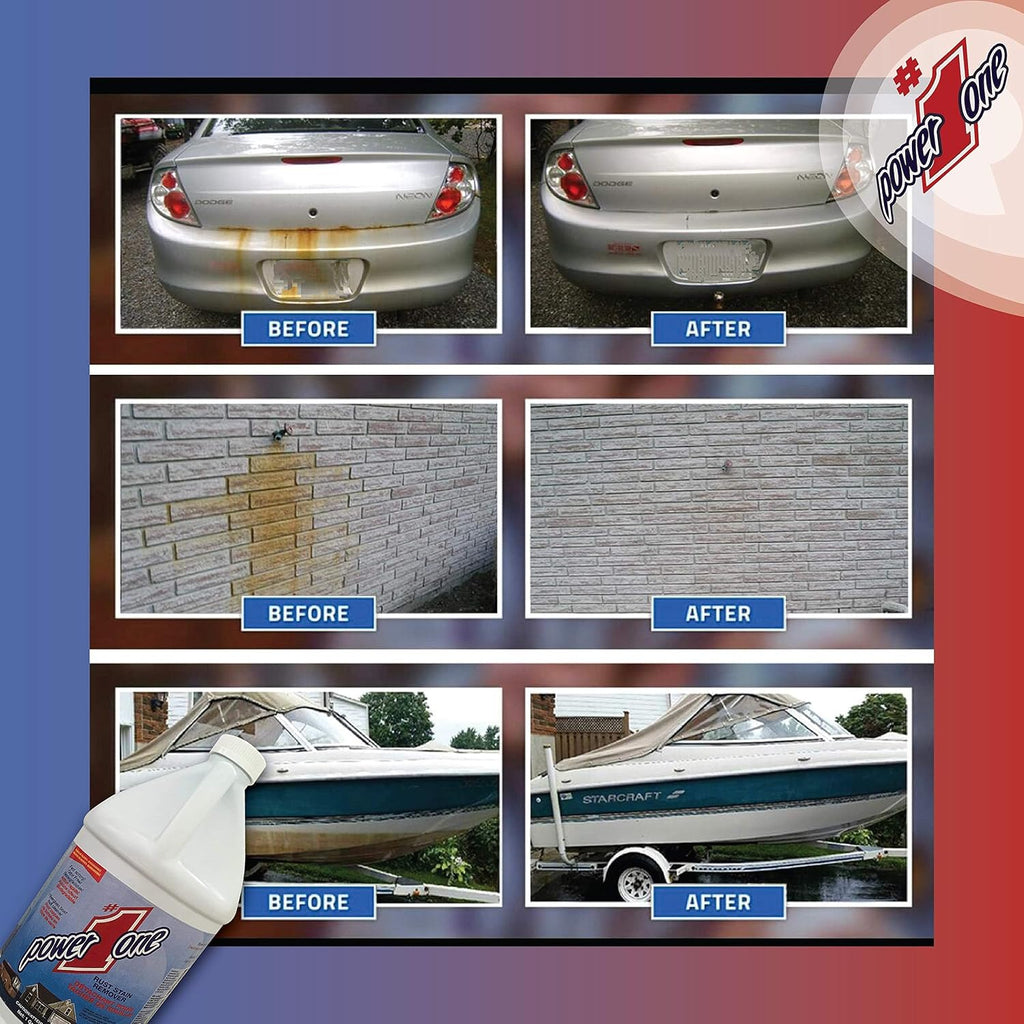 Boat Hull Cleaner for Fiberglass Boats 1 Gallon - Hard Water Stain Remover, Rust Removal Liquid, Calcium Remover, Gel Coat Cleaner, Marine Hull Cleaning Solution for Fiberglass and Waterline Stains