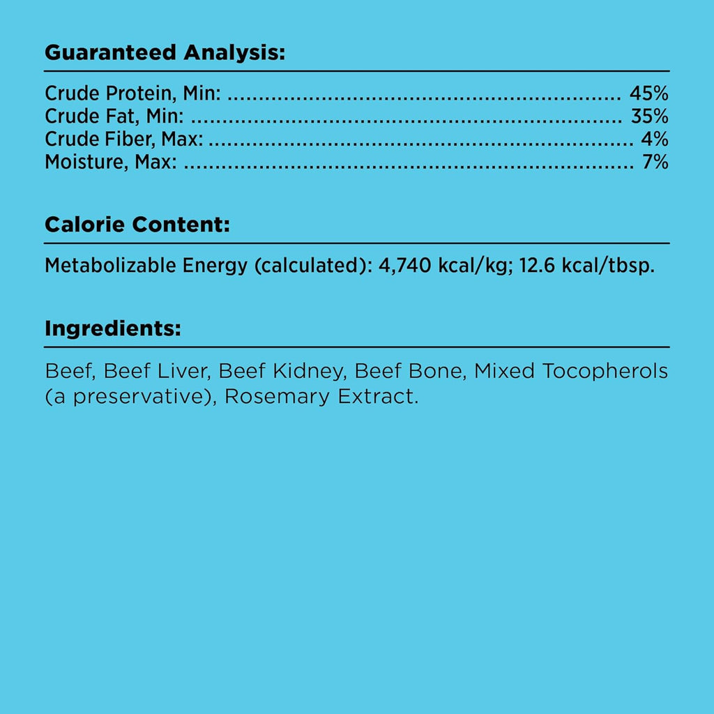 Liberty Freeze Dried Dog Food Topper + Dog Treat, Beef Recipe, 4.5 Oz - 98% Meat and Organs, No Fillers - Pantry-Friendly Raw Treat or Food Topper - USA Made in Small Batches