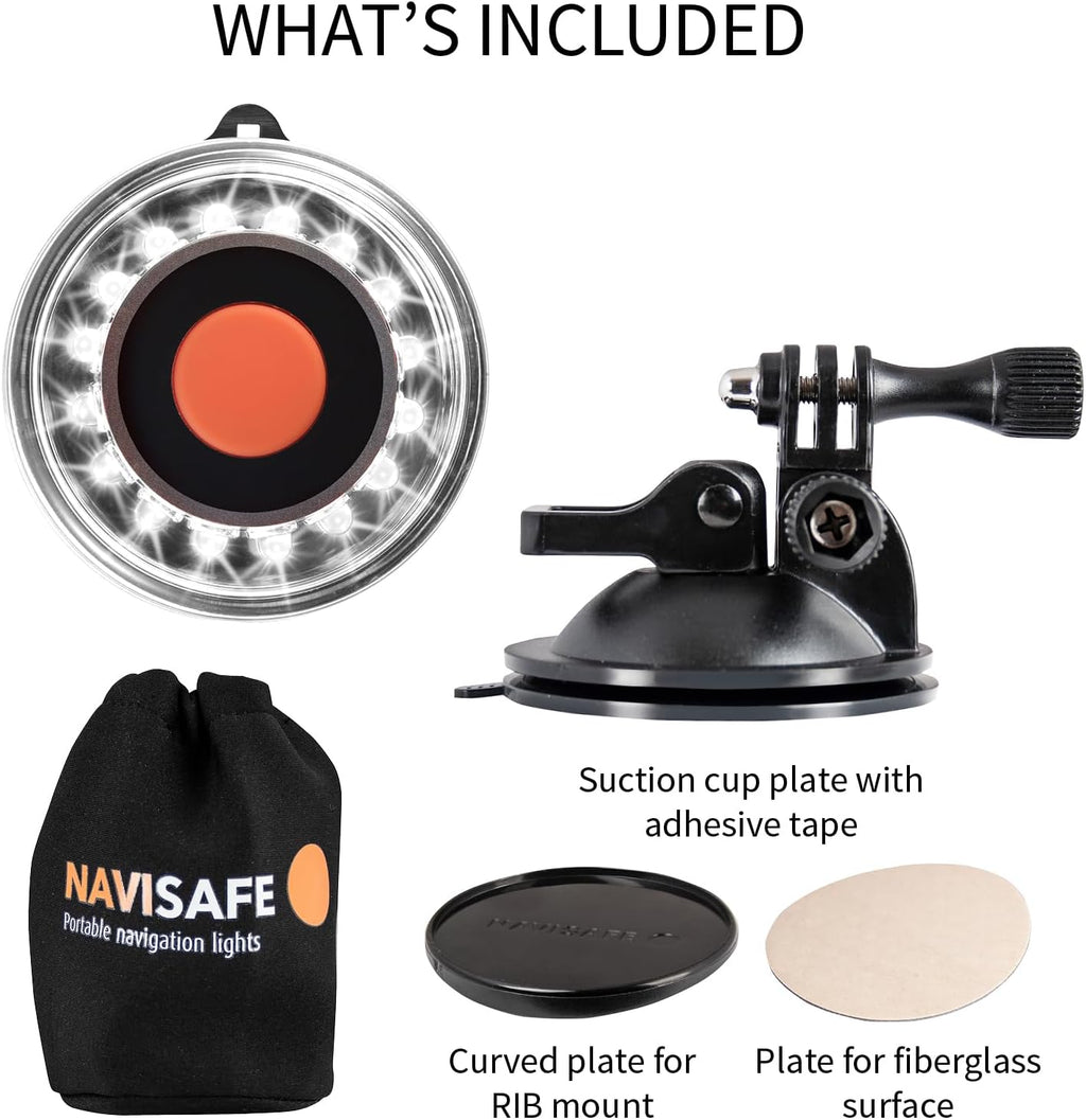 Navilight 360 White LED Navigation Light, Suction Base