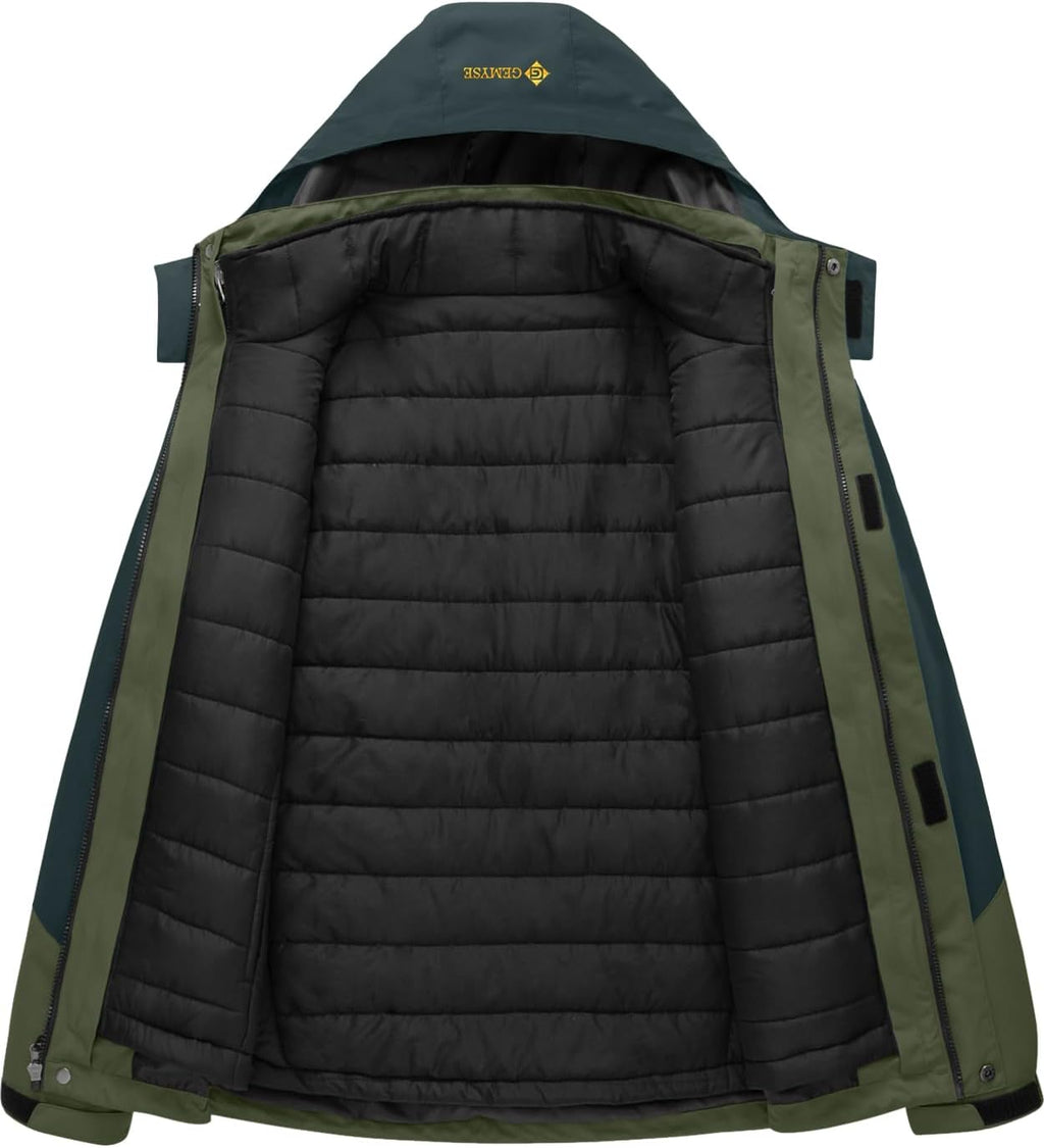 Men'S Winter Coat 3-In-1 Ski Snow Jacket with Puffer Liner