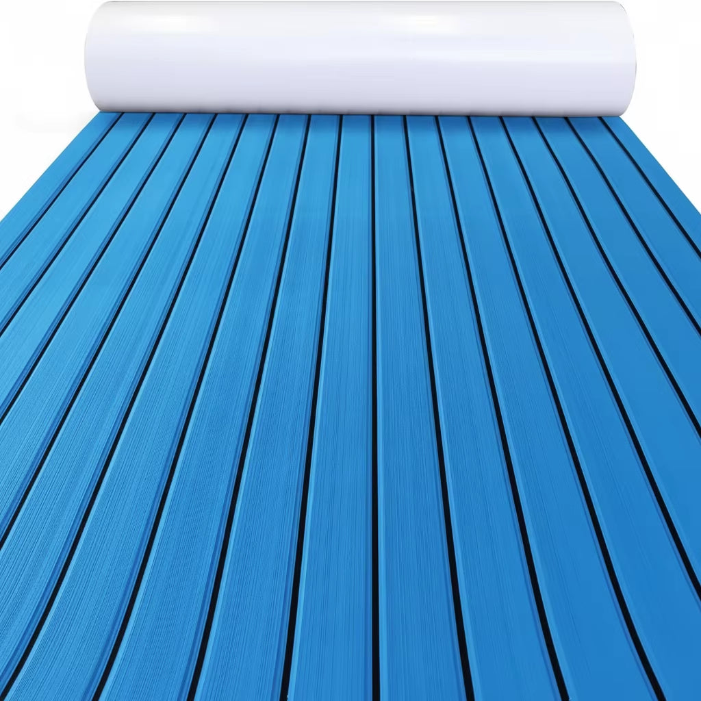 2400*450Mm EVA Foam Boat Decking Sheet Mat Anti-Skid Faux Teak Yacht Marine Flooring Pad Accessories Self-Adhesive Vehicle Pad