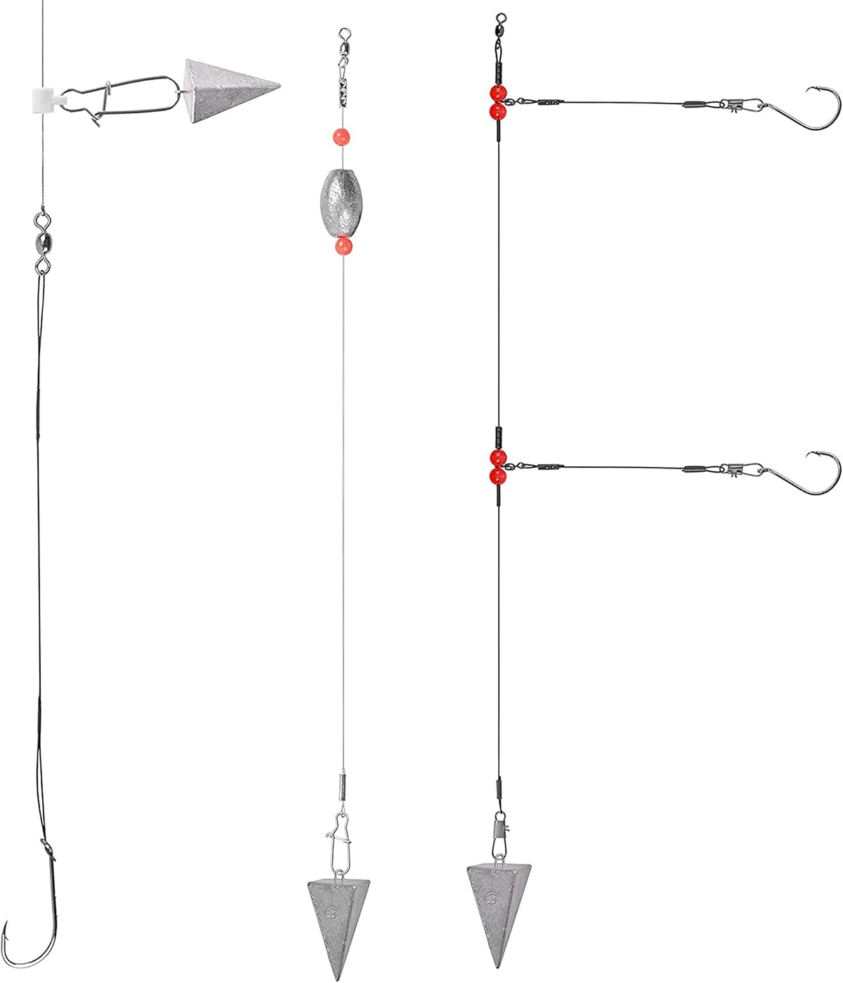 Pyramid Sinkers Fishing Weights Saltwater Pyramid Weights for Surf Fishing Gear Tackle 1Oz 2Oz 3Oz 4Oz 5Oz 6Oz 8Oz