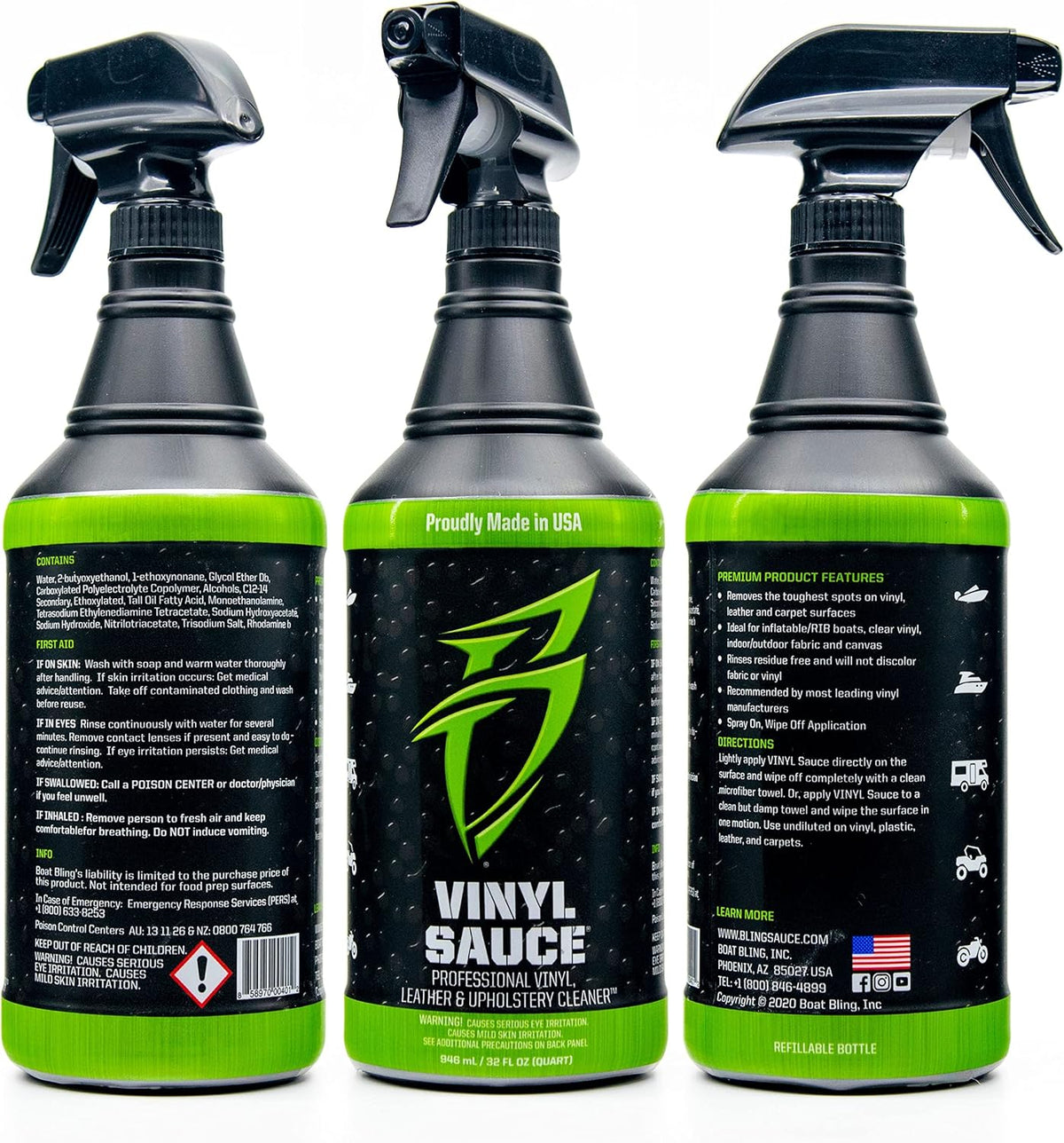 Vinyl Sauce Boat Seat and Upholstery Cleaning Spray, 1 Gallon