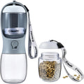 Dog Water Bottle Portable with Food Container & Filter for Travel