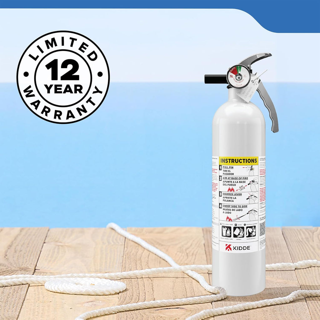 Kidde Mariner 110 Fire Extinguisher for Boats, 1-A:10-B:C, MAR110, 1 Pack