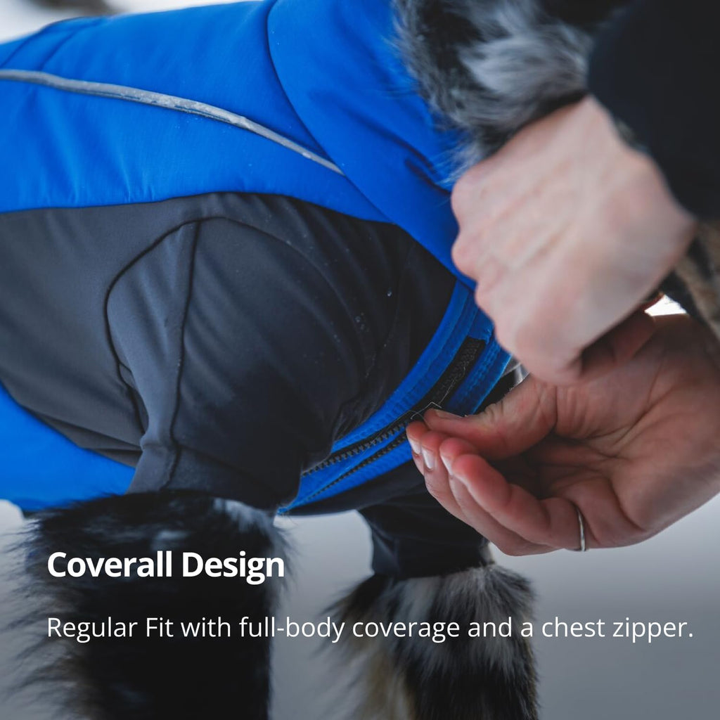 , Vert Coverall Dog Winter Coat, Blue Pool, X-Large