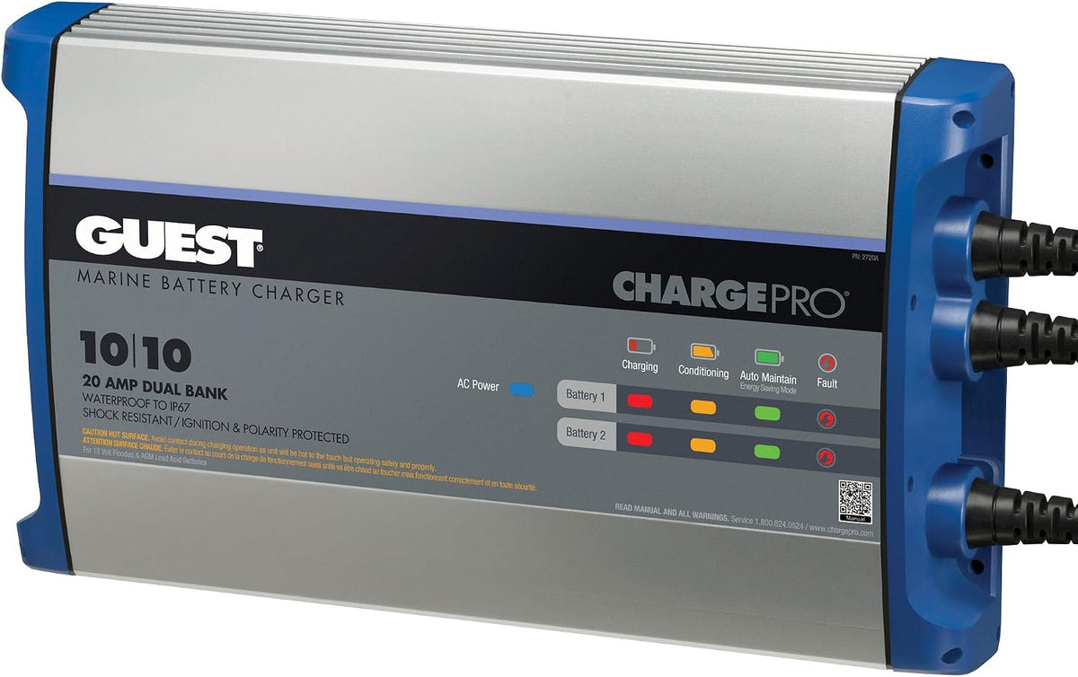 Chargepro 20A 2-Bank Waterproof Onboard Battery Charger
