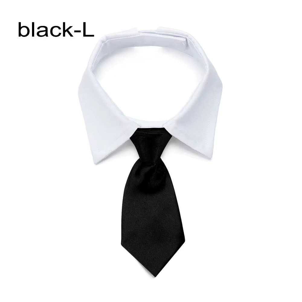 Pet Dog Cat Necktie Tuxedo Bow Tie Black and Red Formal Collar for Dog & Cat Pet Accessories for Wedding Holiday and Party Gift