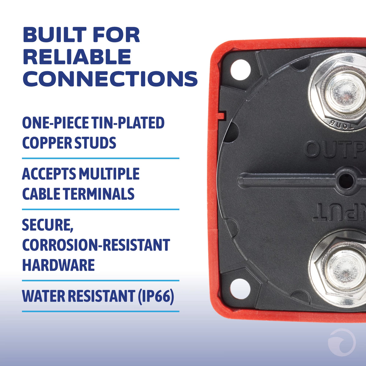 6006 M-Series Battery Switch ON/OFF with Knob, Red