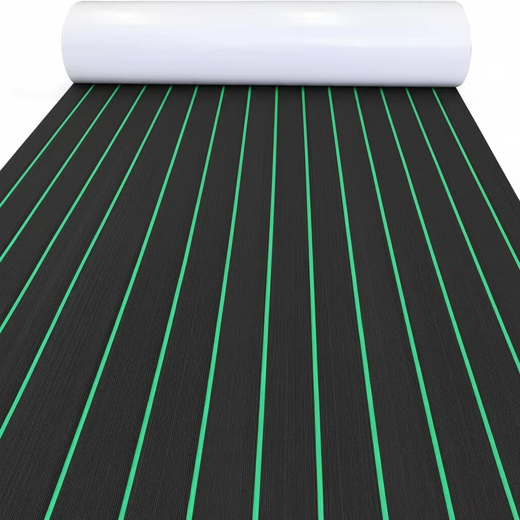 2400*450Mm EVA Foam Boat Decking Sheet Mat Anti-Skid Faux Teak Yacht Marine Flooring Pad Accessories Self-Adhesive Vehicle Pad