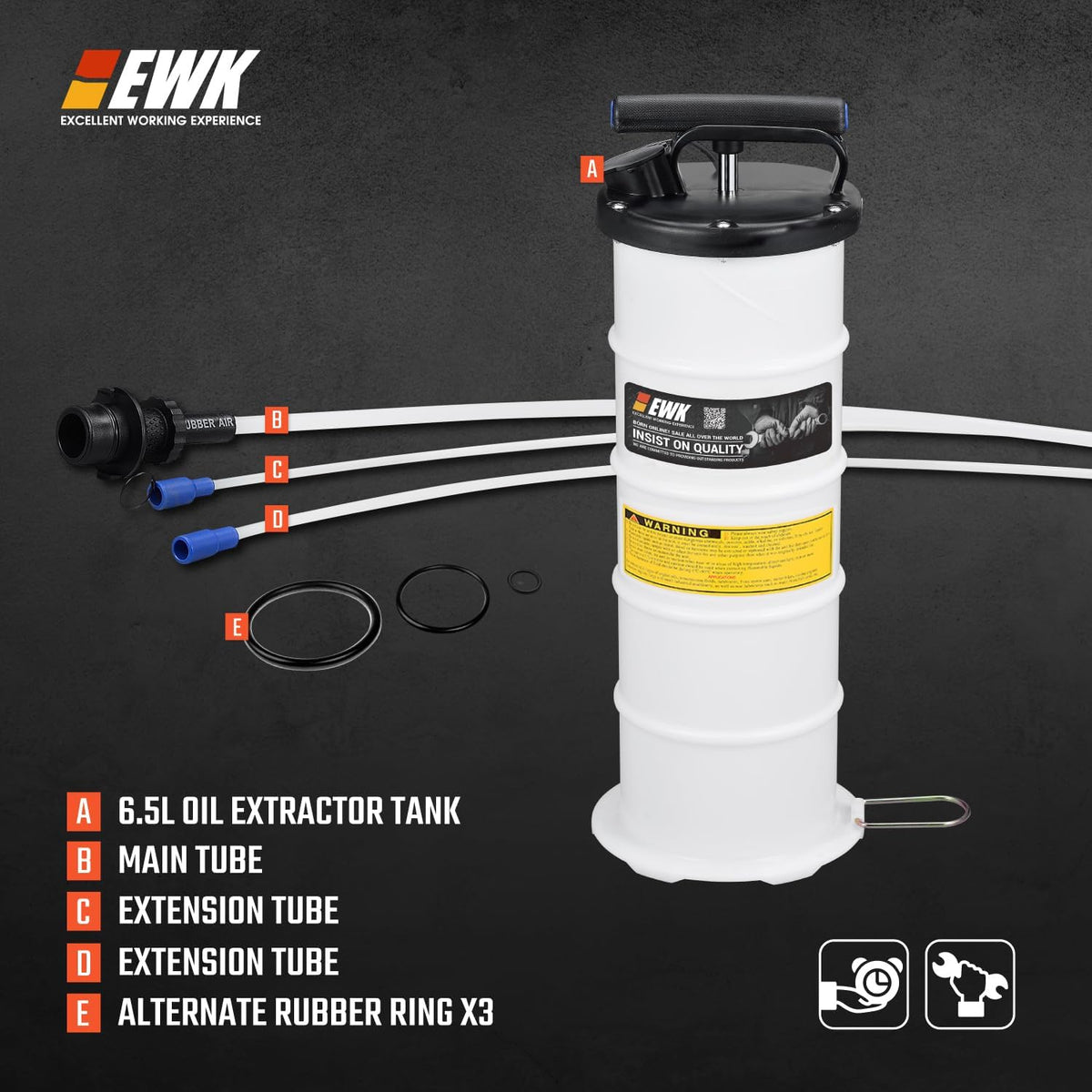6.5L Manual Oil Extractor Pump for Cars Boats and Small Engines