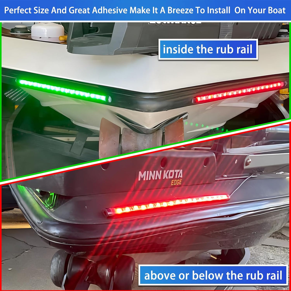 Boat LED Boat Navigation Light, Red and Green Marine Navigation Lights for Boats Led, Boat Bow Lights for Night Fishing Night Boating, Nav Light for Bass Boats, Pontoon, Jon Boats