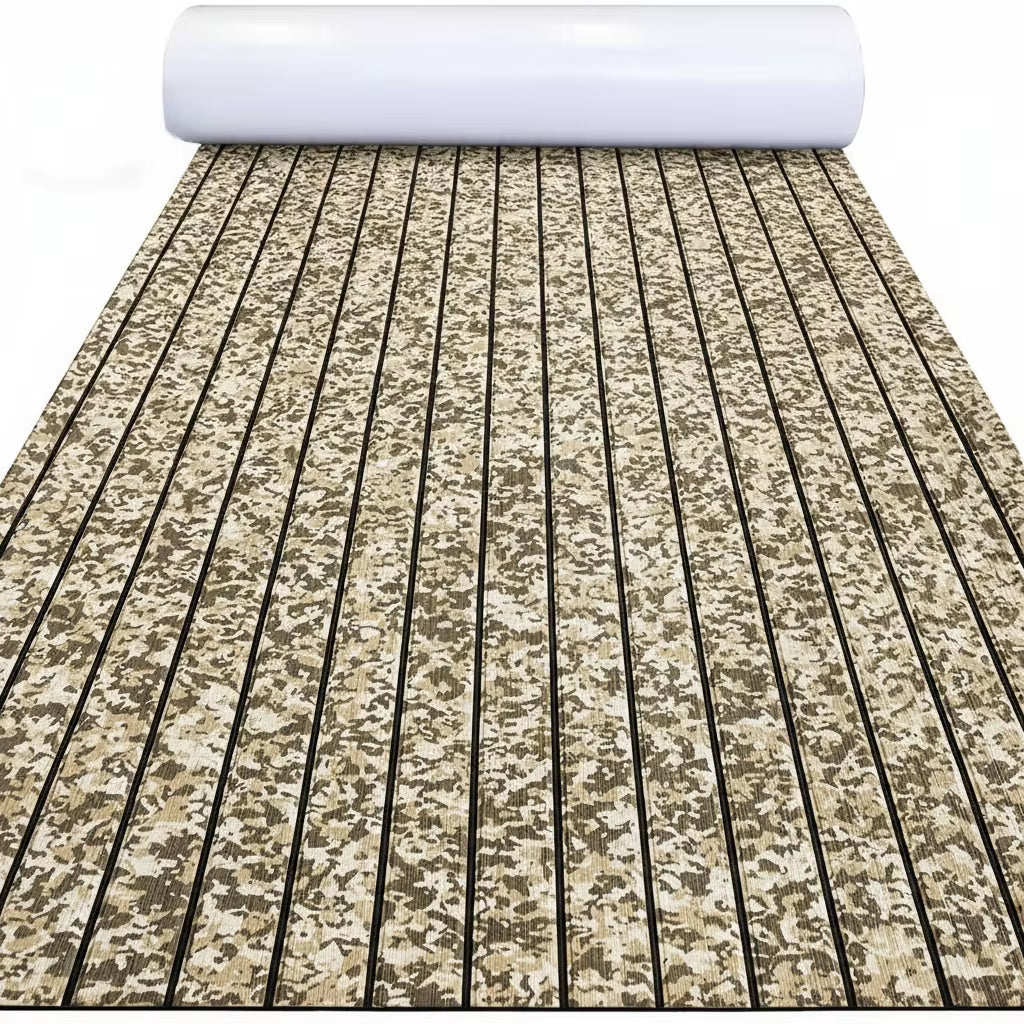 2400*450Mm EVA Foam Boat Decking Sheet Mat Anti-Skid Faux Teak Yacht Marine Flooring Pad Accessories Self-Adhesive Vehicle Pad