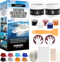 Marine Fiberglass Repair Kit for Boats, Gel Coat Repair Kit for Boats, Epoxy Filler for Boats, Gelcoat Repair Kit, Fiberglass Boat Repair Kit Fix Holes, Chips & Deep Cracks, Boat Accessories