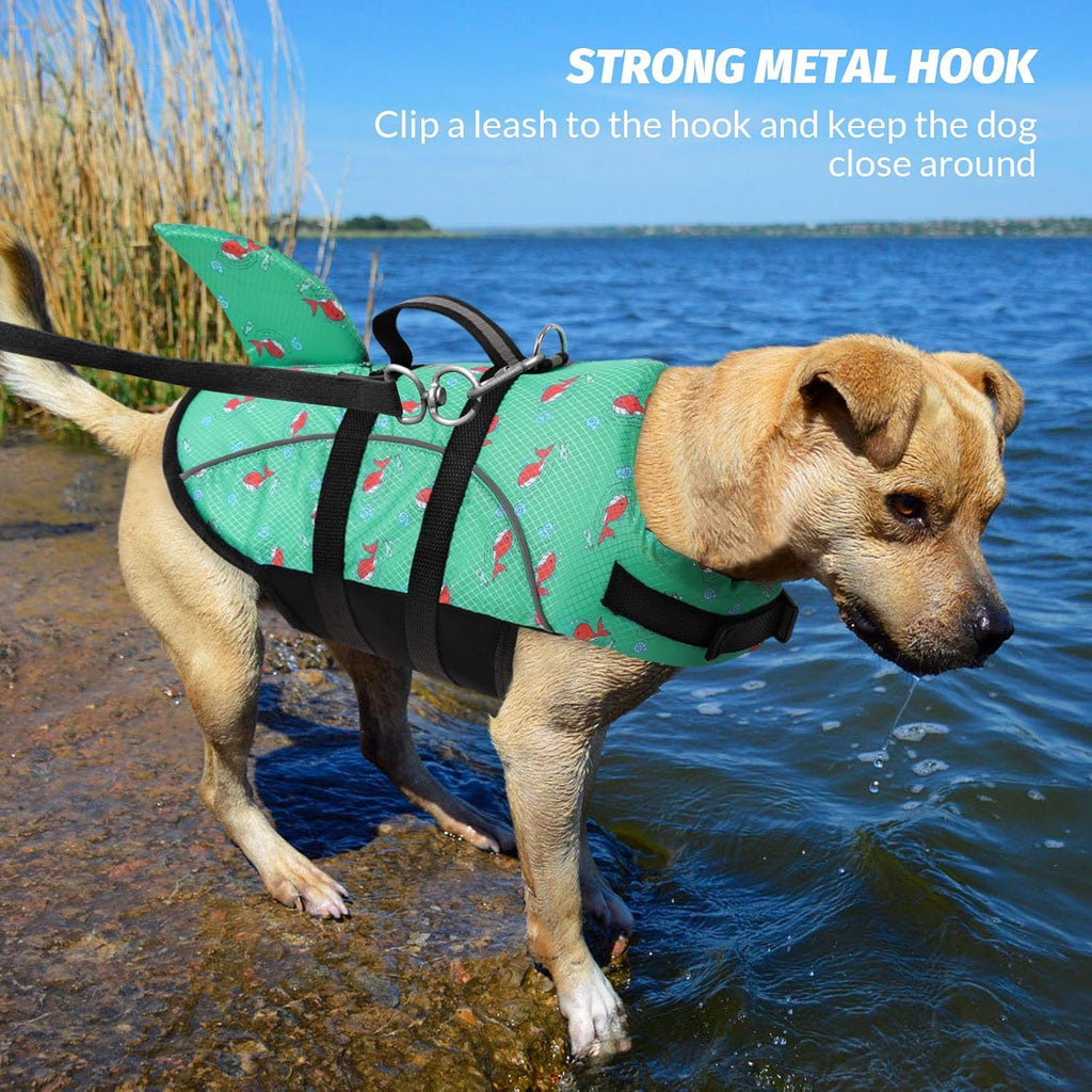 Small Dog Life Vest for Swimming Puppy Shark Dog Life Jacket XS