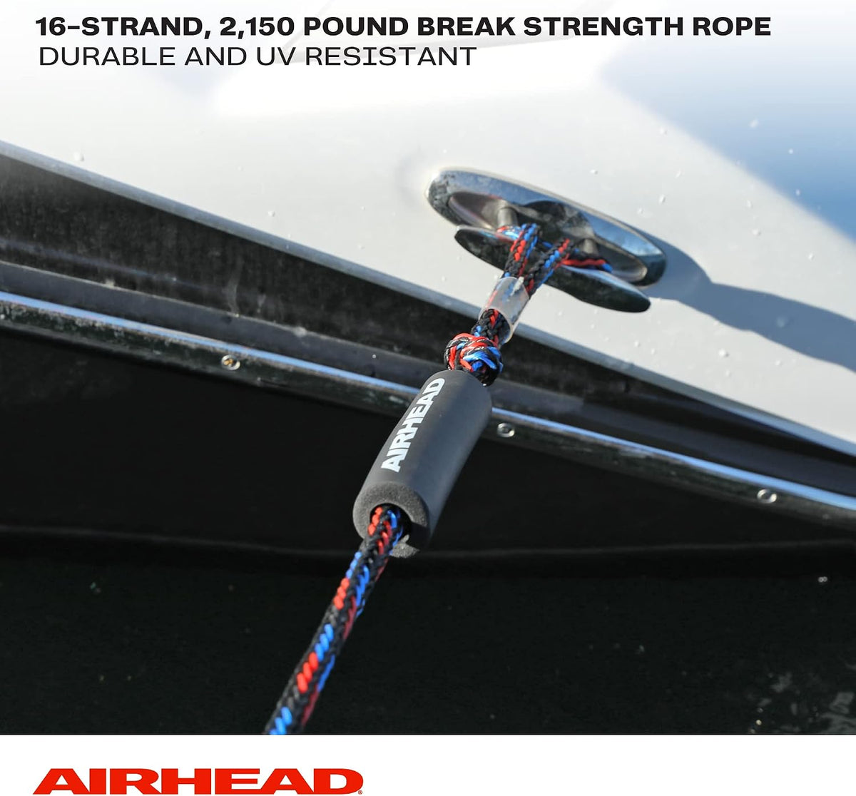 AIRHEAD AHDL-5 Bungee Dock LINE 5', 5-Feet, Black/Blue/Red