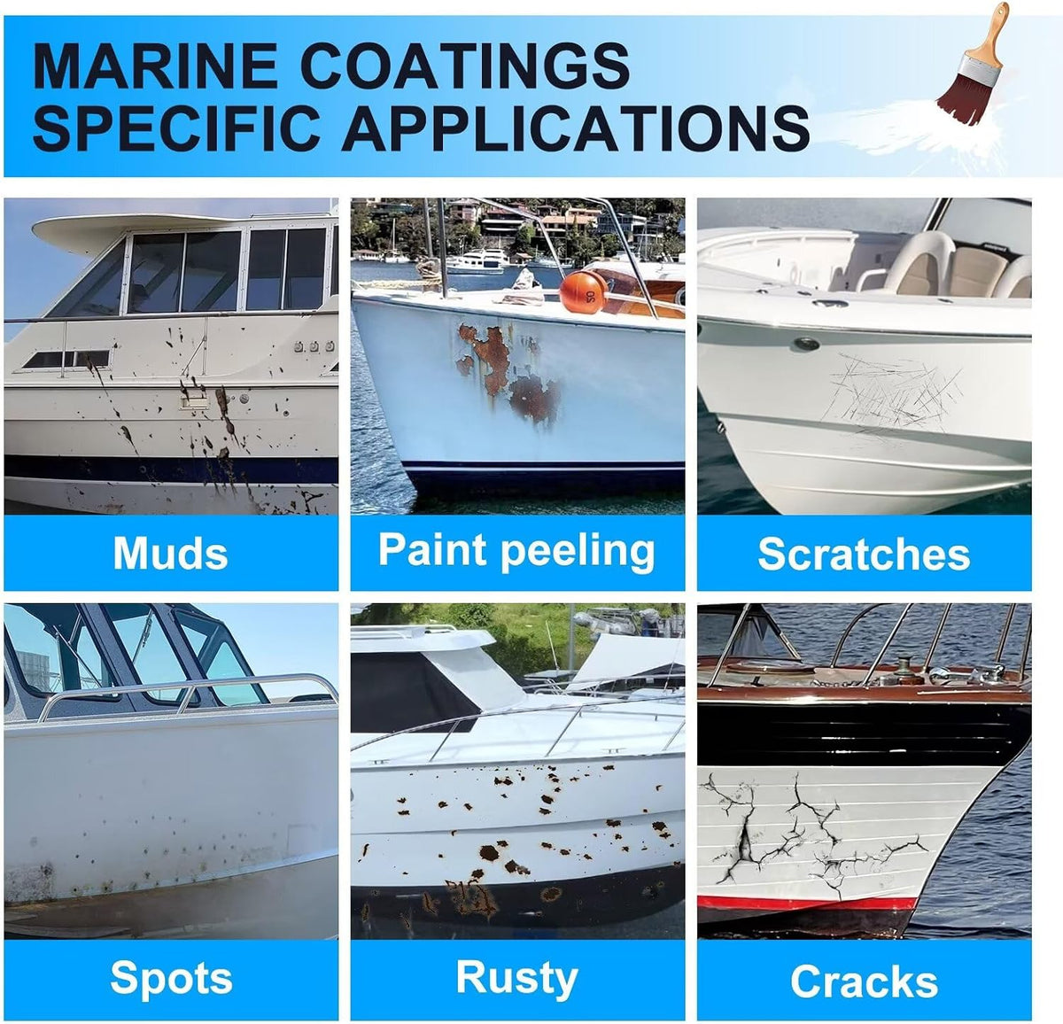Boat Paint, 35 Oz, Gloss White, Marine Boat Topside Bottom Enamel Marine Paint for Boats, Wood, Fiberglass, Aluminum, Metals, Oil-Based Epoxy White